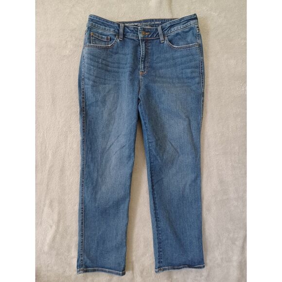Chico's Denim - Chicos Jeans Sz 12 32x26 DefineMe Straight Leg Ankle High Waist Stretch Slimming